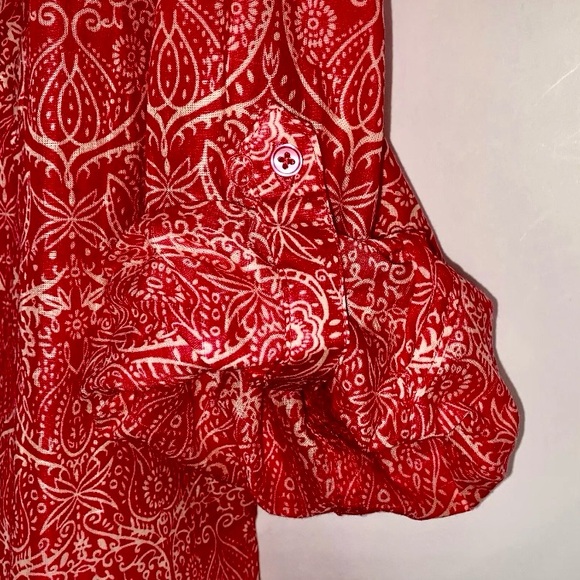 Bit & Bridle Women’s Lightweight Button Up Shirt Long Sleeves w/ Roll Tab XL - Picture 5 of 9